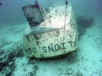 A sunken vessel.