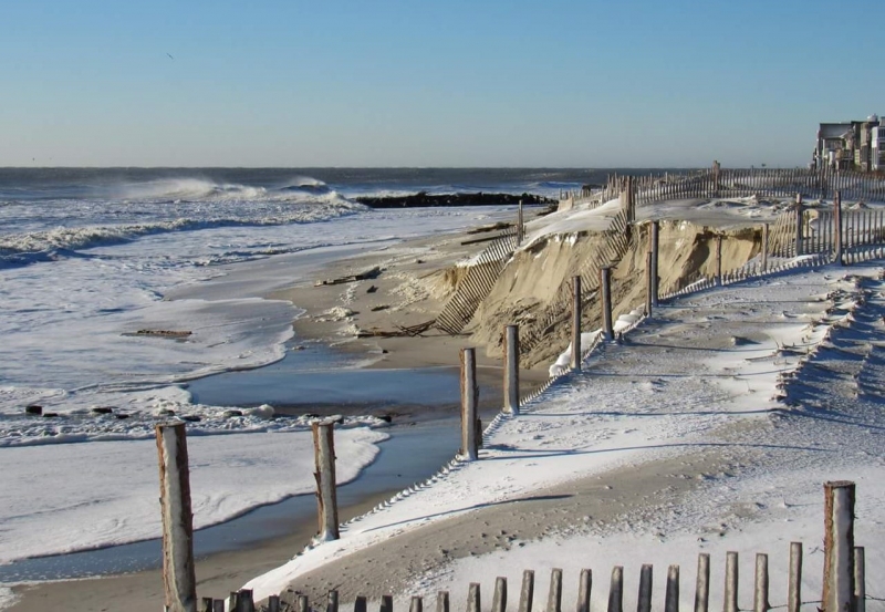 A beach.