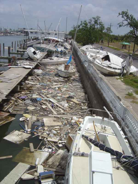 Hurricane debris.