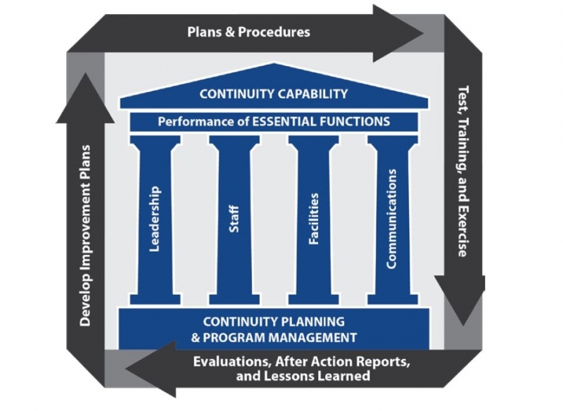 An infographic depicting the performance of essential functions. 