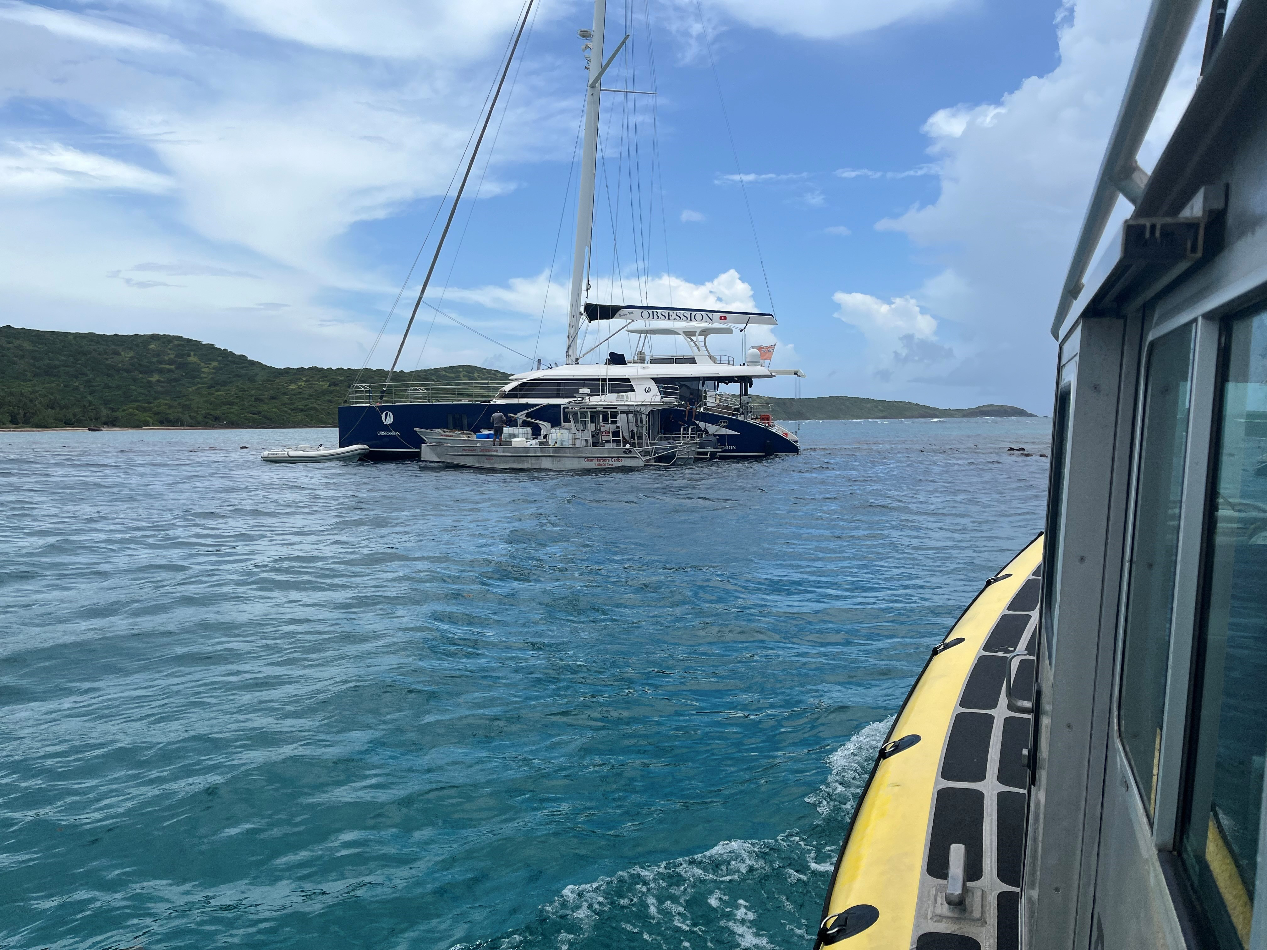 A vessel responding to a sailing vessel in Puerto Rico waters.