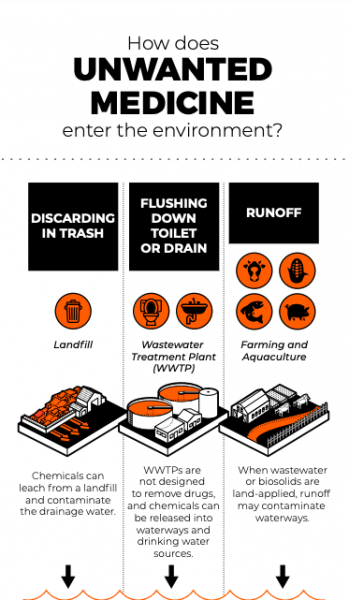 A screenshot of how unwanted meds affect the environment.