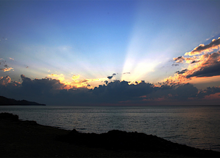 A landscape view of Lake Erie. 