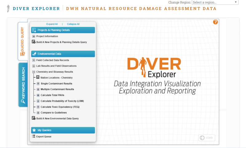 A screenshot of "DIVER Explorer." 
