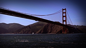 The San Francisco Golden Gate Bridge. 